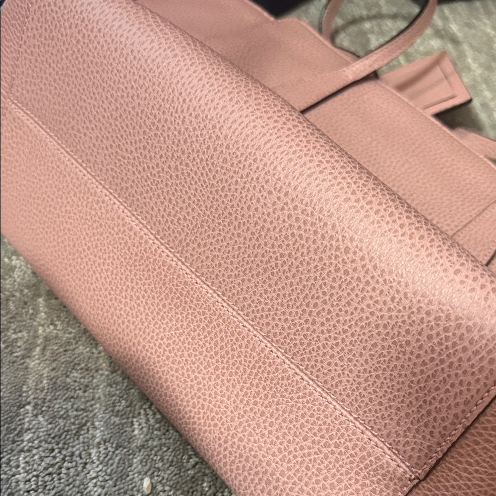 Gucci Pink Pebbled Leather Tote Bag Made in Italy Shoulder Bag - Picture 12 of 14